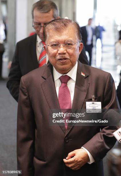 Candid portrait of Vice President of Indonesia Jusuf Kalla during the 74th session of the General Assembly at the UN Headquarters in New York,...