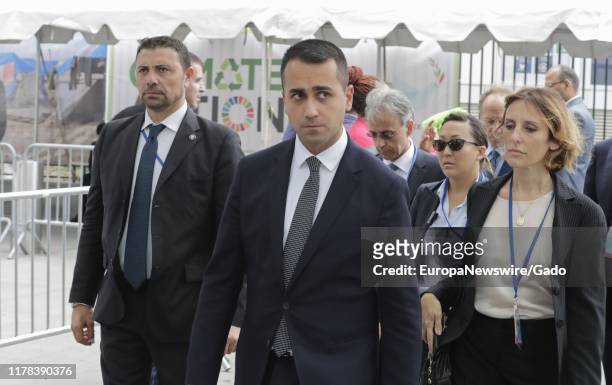 Candid portrait of Italian Minister of Foreign Affairs Luigi Di Maio during the 74th session of the General Assembly at the UN Headquarters in New...
