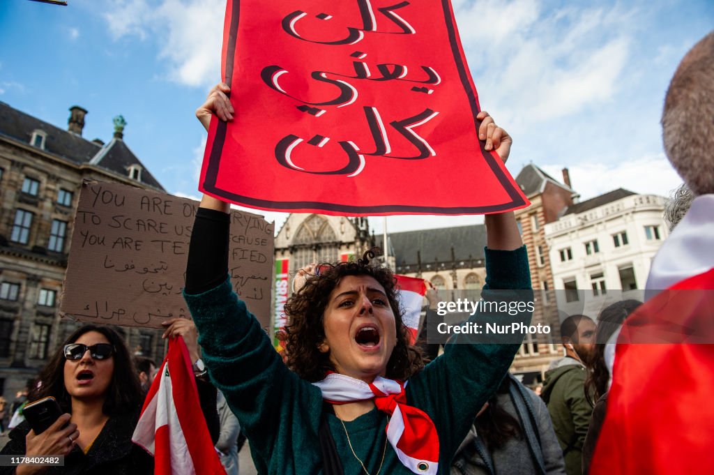 Demonstration In Solidarity With Lebanon In Amsterdam