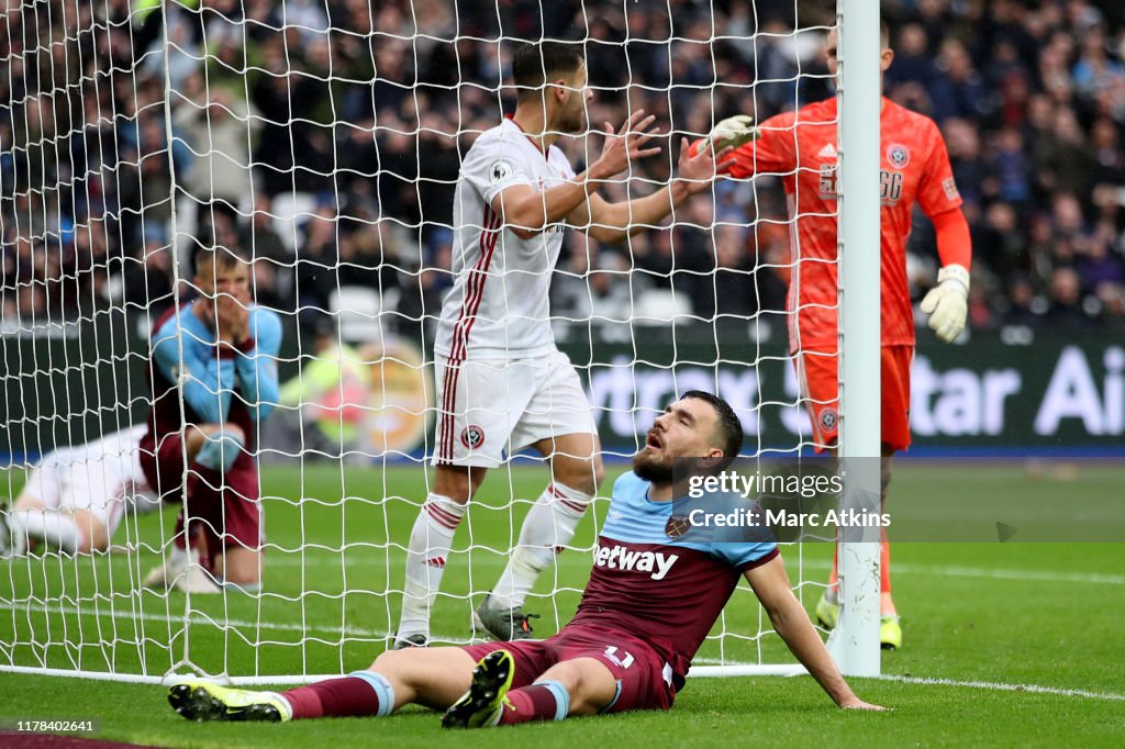 West Ham United v Sheffield United - Premier League