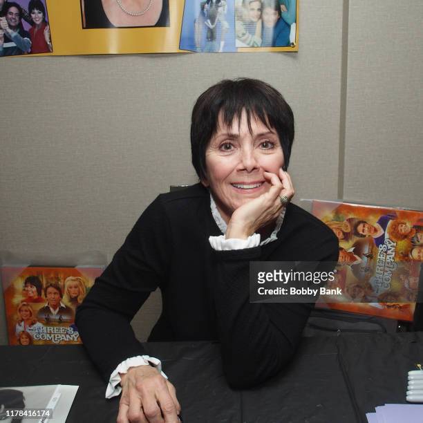 Joyce Dewitt attends the Chiller Theatre Expo Fall 2019 at Parsippany Hilton on October 25, 2019 in Parsippany, New Jersey.