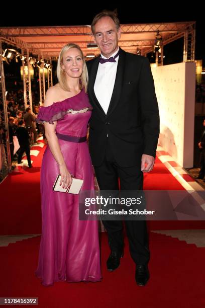 Ayleena Jung and Mayor of Leipzig, Burkhard Jung attend the 25th Leipzig Opera Ball "La Dolce Vita in Suedtirol" at Oper Leipzig on October 26, 2019...