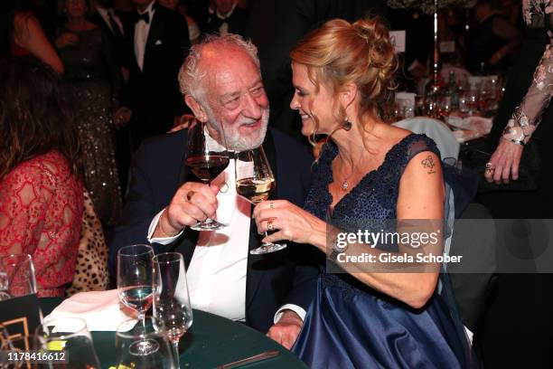 Dieter "Didi" Hallervorden and his girlfriend Christiane Zander attend the 25th Leipzig Opera Ball "La Dolce Vita in Suedtirol" at Oper Leipzig on...