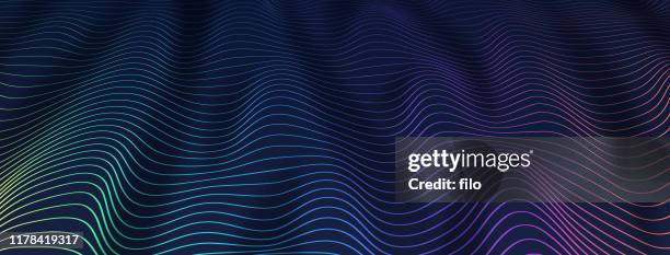 line waves terrain - lautstärke stock-grafiken, -clipart, -cartoons und -symbole