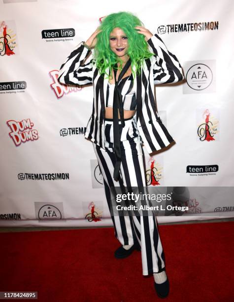 Alyssa Marchelletta attends Mateo Simon's Annual Teen Line Charity Halloween Bash held at a Private Location on October 26, 2019 in Burbank,...