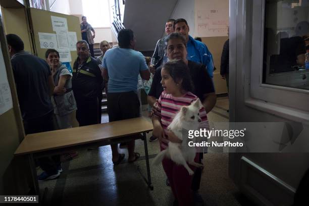 People gather to vote in the Fakulteta, a majority Roma area of Sofia and part of Krasno Polyana municipality. Across Bulgaria, elections for...