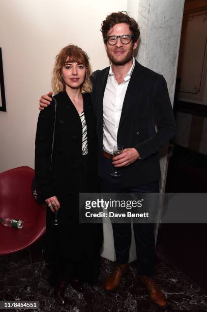 Imogen Poots and James Norton attends the English National Opera's opening night of the season featuring a performance of "Orpheus and Eurydice" at...