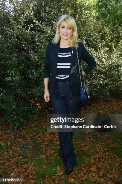 Julie Gayet attends the Lacoste Womenswear Spring/Summer 2020 show as part of Paris Fashion Week on October 01, 2019 in Paris, France.