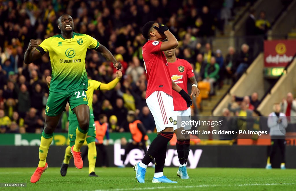 Norwich City v Manchester United - Premier League - Carrow Road