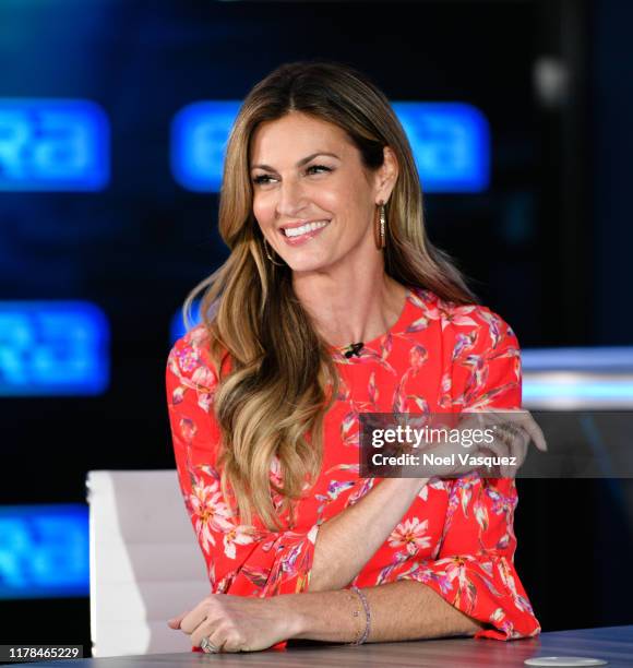 Erin Andrews visits "Extra" at Burbank Studios on October 01, 2019 in Burbank, California.