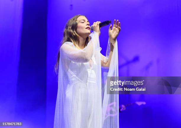 Maggie Rogers performs in concert at Radio City Music Hall on October 01, 2019 in New York City.