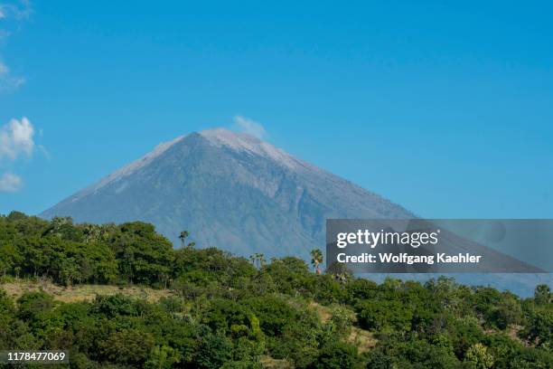 View from Amed of Mount Agung , East Bali, Indonesia.