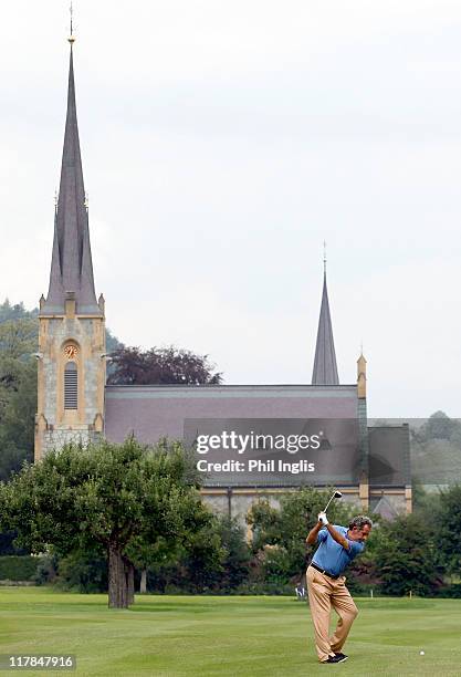 Sam Torrance of Scotland in action during the first round of the Bad Ragaz PGA Seniors Open played at Golf Club Bad Ragaz on July 1, 2011 in Bad...