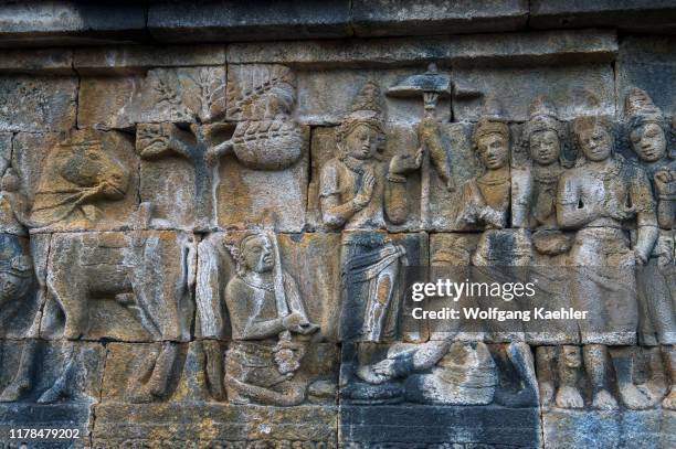 Java Carvings Relief In Borobudur Photos and Premium High Res Pictures - Getty Images