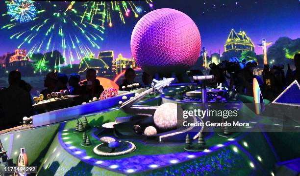 General view of the 360-Degree Film Presentation "Walt Disney Imagineering presents the Epcot Experience" at Epcot Center at Walt Disney World on...