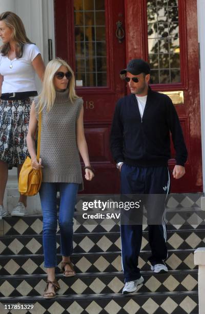 Claudia Schiffer and husband Matthew Vaughn pictured in Notting Hill on July 1, 2011 in London, England.