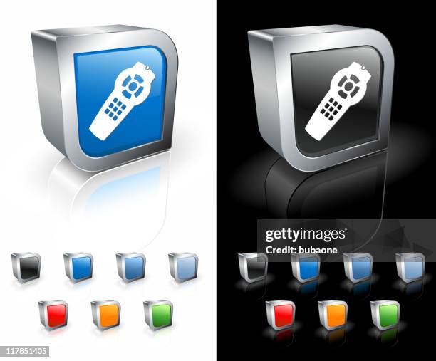 television remote control 3d royalty free vector art - remote control white background stock illustrations