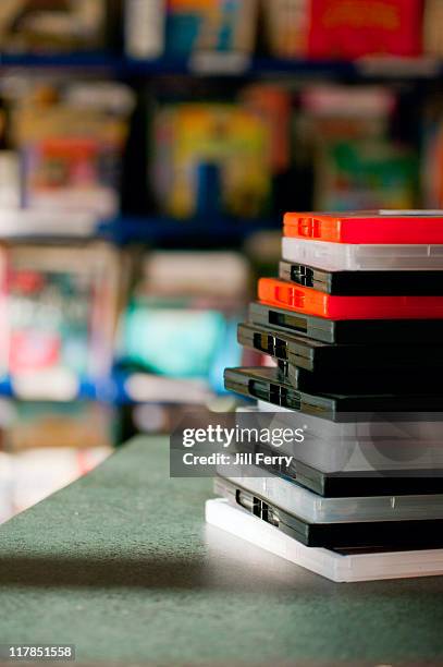 dvd in library - dvd stock pictures, royalty-free photos & images