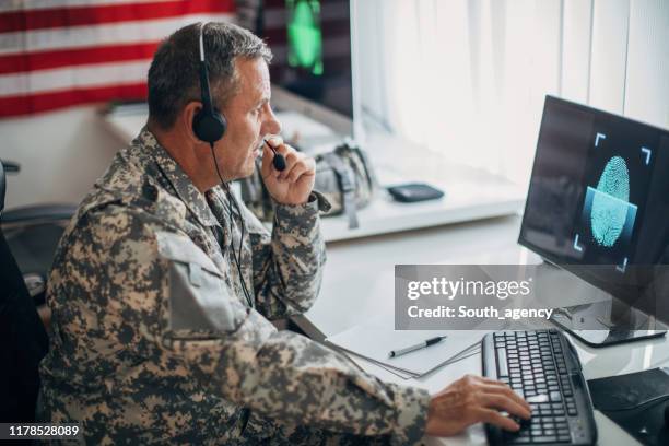 mature us in headquarters office - army headquarters stock pictures, royalty-free photos & images