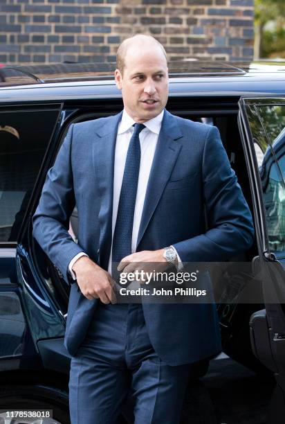 Prince William, Duke of Cambridgeand Catherine, Duchess of Cambridge visit the Aga Khan Centre on October 02, 2019 in London, England. The visit is...