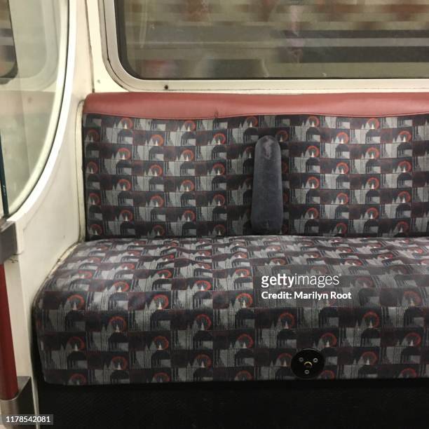 moquette fabric landmark new colourway for bakerloo line london underground redesign of original seat fabric shows landmarks of london - texture moquette bildbanksfoton och bilder