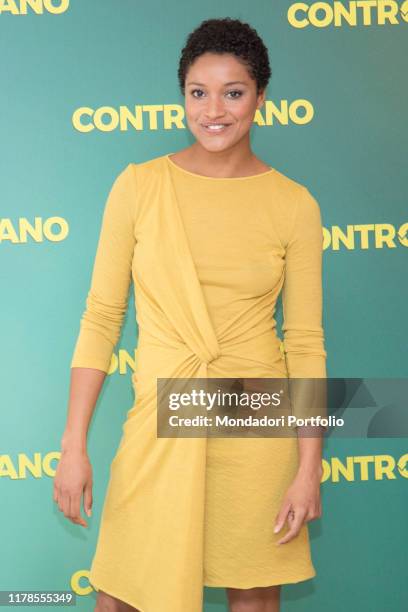 The actress Aude Legastelois at the photocall presenting the film Contromano, cinema Anteo. Milan, March 23rd, 2018