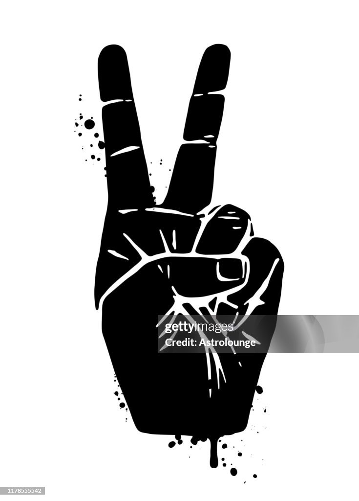 Hand-Friedenszeichen