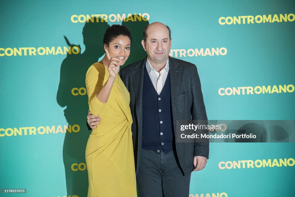 The actress Aude Legastelois and actor and director Antonio Albanese