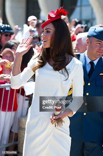 Catherine, Duchess of Cambridge visits the Canadian Museum of Civilisation to attend a citizenship ceremony, on July 1, 2011 in Gatineau, Canada. The...