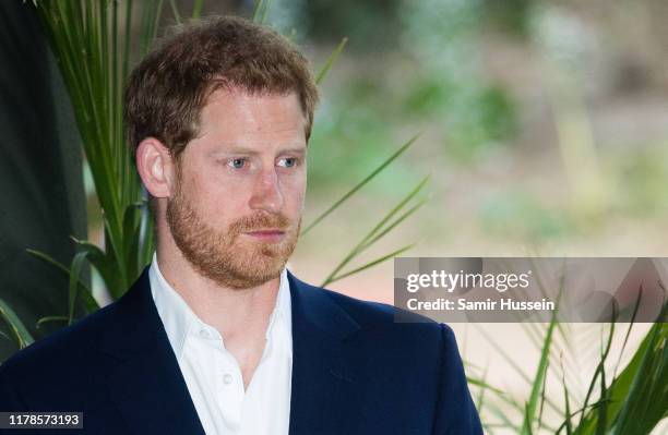 Prince Harry, Duke of Sussex visits the British High Commissioner's residence to attend an afternoon reception to celebrate the UK and South Africa’s...