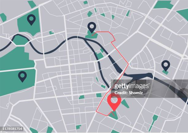 city map navigation - direction stock illustrations