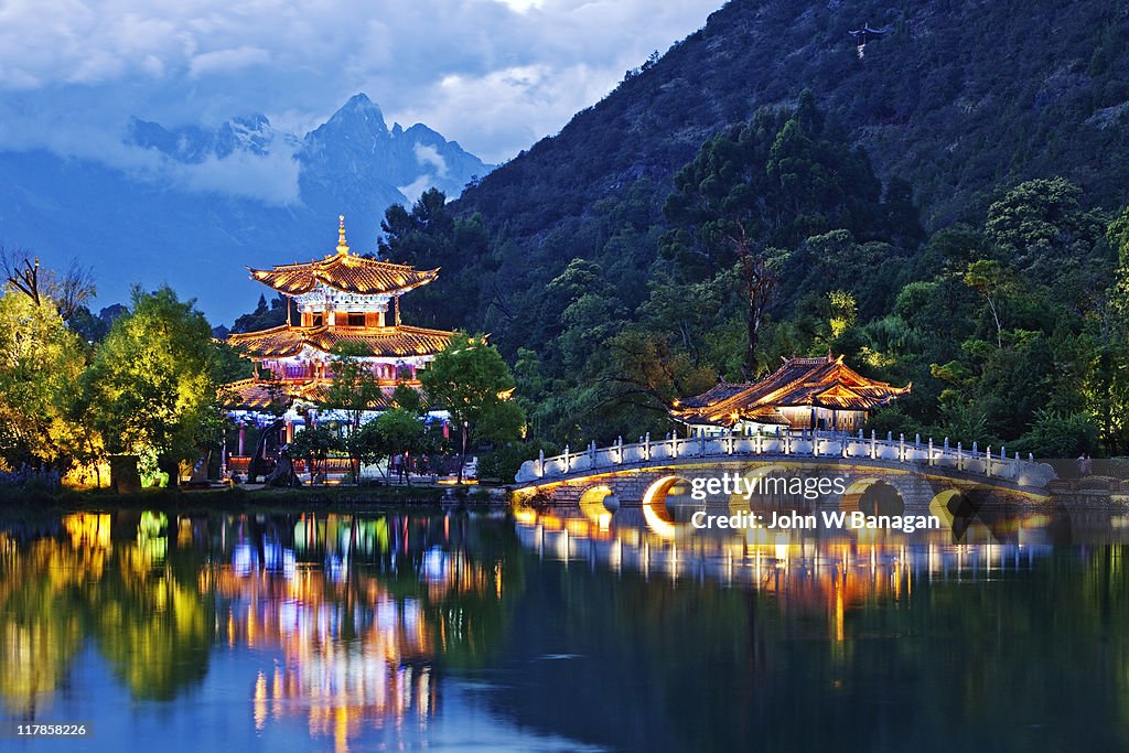 Pagoda, Black Dragon Lake,Lijiang,Yunnan,China