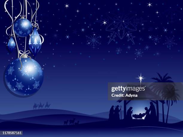 ilustraciones, imágenes clip art, dibujos animados e iconos de stock de noche santa - nativity scene