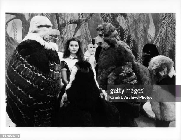 Fiona Fullerton with William Ellis as Dodo in a scene from the film 'Alice's Adventures In Wonderland', 1973.