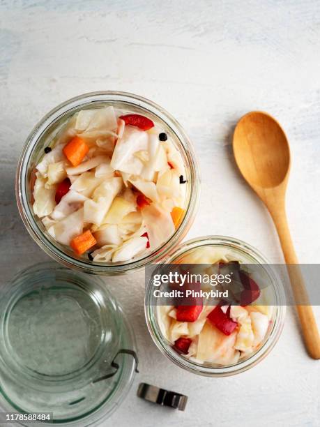 sauerkraut, cabbage,canned cabbage, - suor stock pictures, royalty-free photos & images