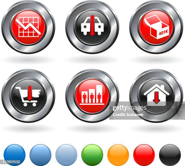 rezession lizenzfreie vektor icon-set - auto silber stock-grafiken, -clipart, -cartoons und -symbole