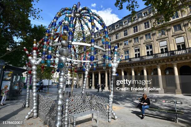 September 15 : The entrance to the metro station "Palais Royal-Musee du Louvre" in front the "comedie française". The entrance to this subway station...