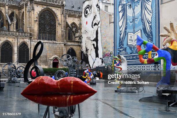 September 15 : The Beaubourg area in Paris. The Stravinsky Fountain , created by sculptors Jean Tinguely and Niki de Saint Phalle, near the Centre...