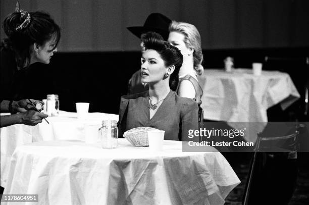 Shania Twain is seen on set of her music video 'Dance with the One That Brought You' circa May 1993.