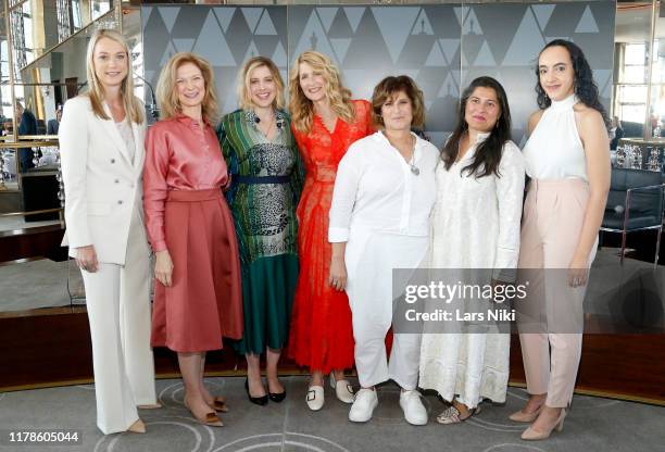Jen Neal, Dawn Hudson, Greta Gerwig, Laura Dern, Amy Pascal, Sharmeen Obaid-Chinoy, and Eliana Pipes attend the Academy of Motion Picture Arts &...