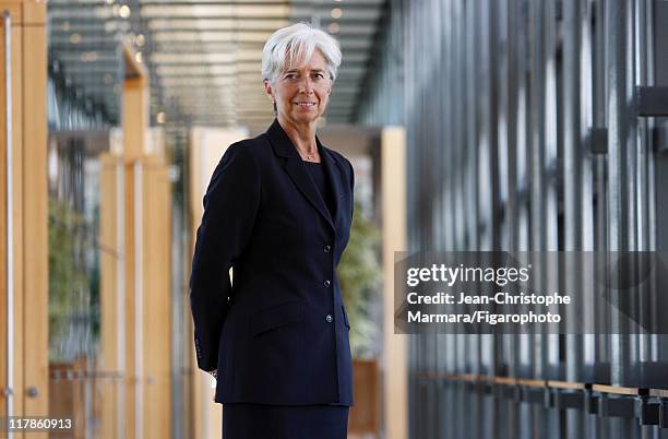 Head of IMF Christine Lagarde is photographed for Le Figaro Magazine on September 14, 2010 in Paris, France. Figaro ID: 098704-074. CREDIT MUST READ:...