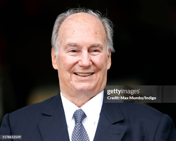 Prince Shah Karim Al Hussaini, Aga Khan IV attends an event at the Aga Khan Centre on October 2, 2019 in London, England. The event is being held...