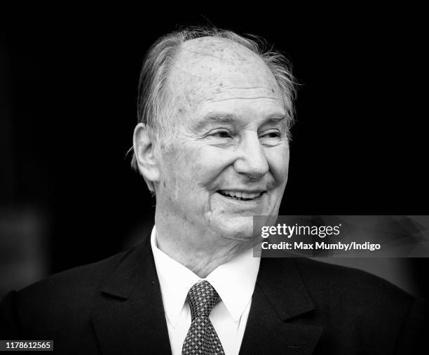 Prince Shah Karim Al Hussaini, Aga Khan IV attends an event at the Aga Khan Centre on October 2, 2019 in London, England. The event is being held...