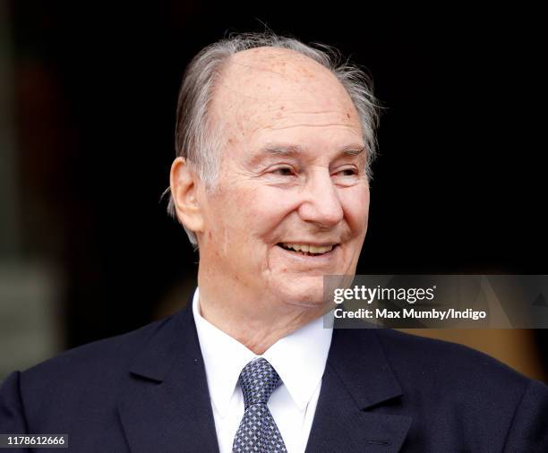 Prince Shah Karim Al Hussaini, Aga Khan IV attends an event at the Aga Khan Centre on October 2, 2019 in London, England. The event is being held...