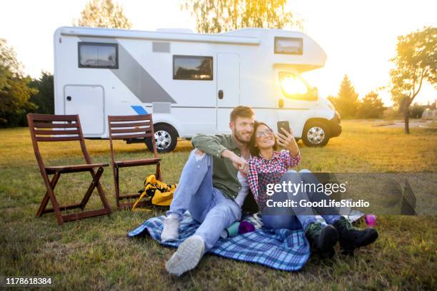 weekend activities - camper van stock pictures, royalty-free photos & images