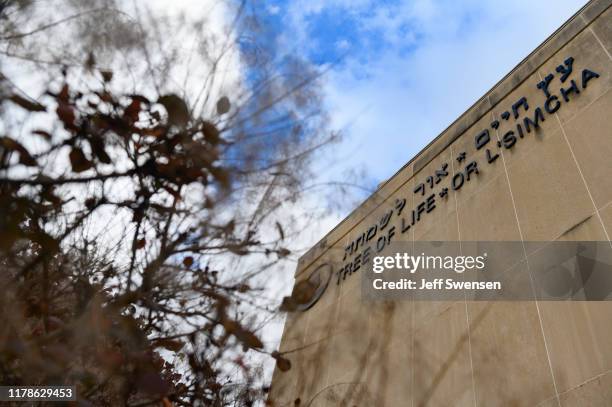 The Tree of Life Synagogue on the 1st Anniversary of the attack on October 27, 2019 in Pittsburgh, Pennsylvania. One year ago, Robert Bowers killed...