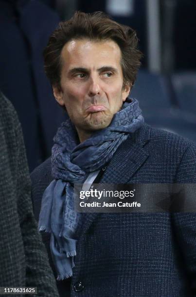 Havas CEO Yannick Bollore attends the Ligue 1 match between Paris Saint-Germain and Olympique de Marseille at Parc des Princes stadium on October 27,...