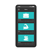 News portal smartphone interface vector template