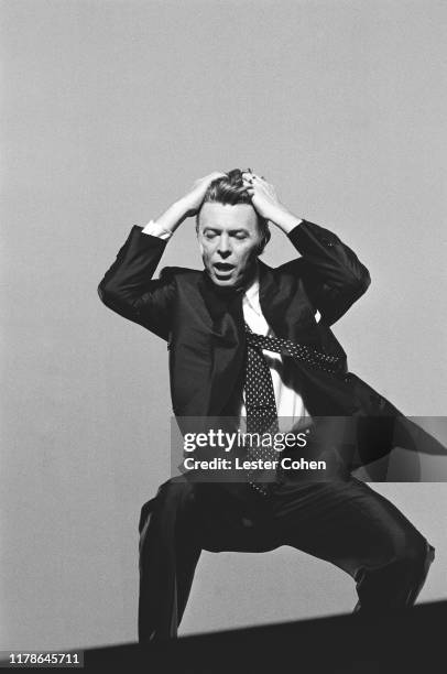 David Bowie On Set of "Jump They Say" Music Video, in Los Angeles California, circa March 1993.