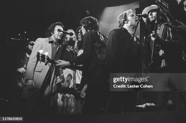 The Last Waltz performs onstage Thanksgiving Day, November 25 at Winterland Ballroom in San Francisco.